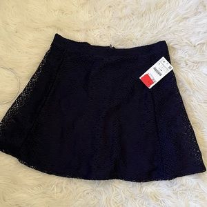Zara NWT navy lace skirt L